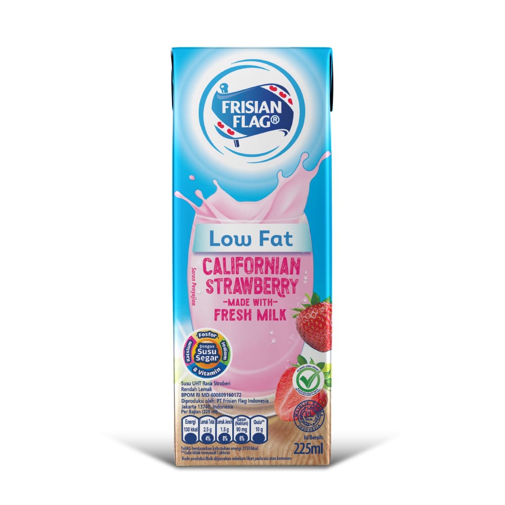 Frisian Flag Low Fat Californian Strawberry, Lezat dan Lebih Sehat